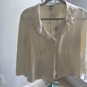Armani blouse crème colored bought at Neiman Marcus it’s older but pretty